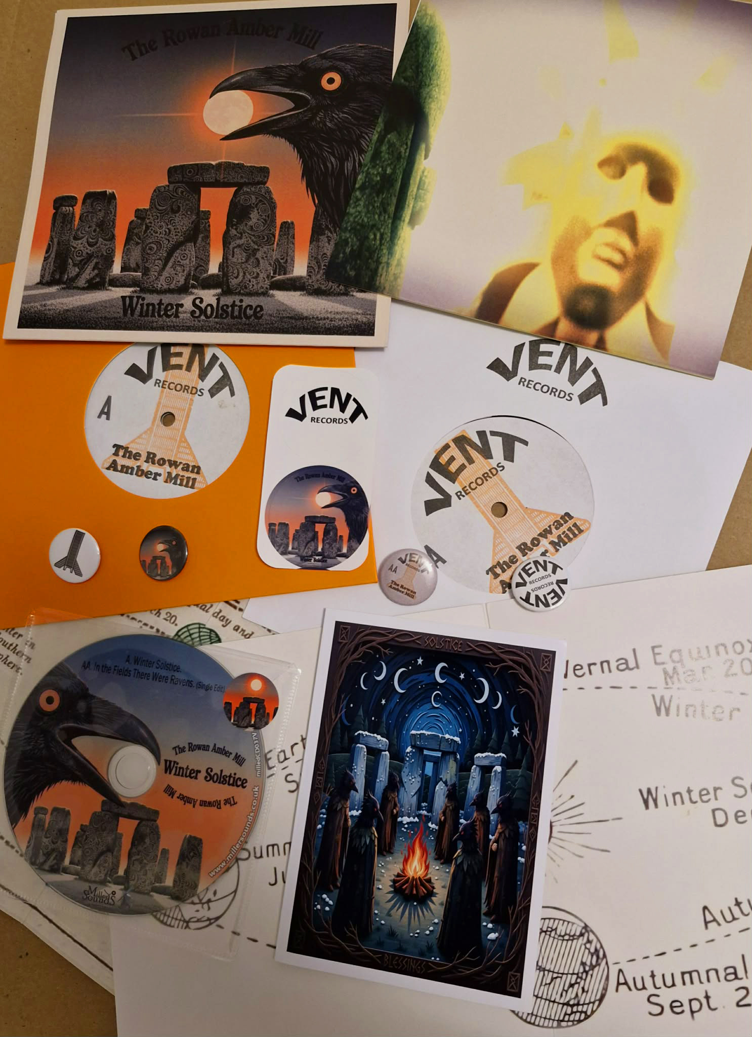 Winter Solstice / Summer Solstice by The Rowan Amber Mill  lathe cut vinyl double pack